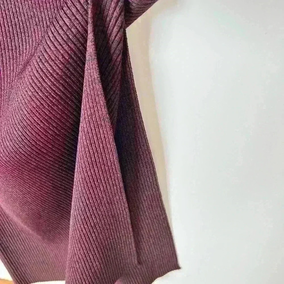 Theory Hedrisa Lustrate Ribbed Knit Mock Neck Bodycon Midi Dress - Picture 8 of 11